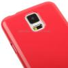 Луксозен силиконов гръб / калъф / TPU за Samsung Galaxy S5 G900 - JELLY CASE Mercury / тъмно розов с брокат