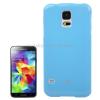 Луксозен силиконов гръб / калъф / TPU за Samsung Galaxy S5 G900 - JELLY CASE Mercury / светло син с брокат