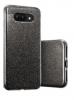 Силиконов калъф / гръб / TPU за Samsung Galaxy S10 Plus - черен / брокат
