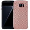 Силиконов калъф / гръб / TPU за Samsung Galaxy S7 Edge G935 - Rose Gold / Carbon
