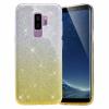 Силиконов калъф / гръб / TPU за Samsung Galaxy S9 Plus G965 - преливащ / сребристо и златисто / брокат