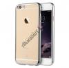 Ултра тънък силиконов калъф / гръб /  Shining Case за Apple iPhone 6 Plus / iPhone 6S Plus- сребрист / прозрачен