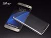 3D full cover Tempered glass screen protector Samsung Galaxy S7 Edge G935 / Извит стъклен скрийн протектор Samsung Galaxy S7 Edge G935 - прозрачен с сребрист кант