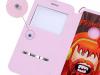 Луксозен кожен калъф Flip тефтер S-View Remax Leather case за Apple iPhone 6 4.7" - бяло и черно