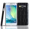Твърд гръб / капак / Croco за Samsung Galaxy A3 SM-A300F - черен