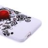 Силиконов калъф / гръб / TPU за HTC One Mini M4 - бял със сърце