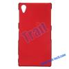 Заден предпазен твърд гръб / капак / за Sony Xperia Z1 L39h - червен