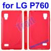 Силиконов калъф TPU S-Line за LG Optimus L9 P760 - червен