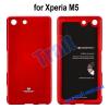Луксозен силиконов калъф / гръб / TPU Mercury GOOSPERY Jelly Casе за Sony Xperia M5 - червен