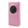 Кожен калъф Flip тефтер Carbon за Nokia Lumia 1020 - розов