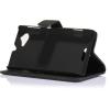 Кожен калъф Flip тефтер със стойка за Sony Xperia L S36h - черен