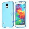 Силиконов калъф / гръб / TPU за Samsung G900 Galaxy S5 - син / гланц