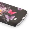 Заден предпазен твърд гръб / капак / за Samsung Galaxy S4 Mini I9190 / I9192 / I9195 - черен с цветни пеперуди