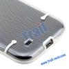 Силиконов калъф с твърд гръб за Samsung Galaxy S4 Mini I9192 / S4 mini I9195 / I9190 - прозрачен с бяла рамка