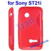 Силиконов калъф ТПУ S-Line за Sony Xperia Tipo ST21I - червен