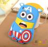 Силиконов калъф / гръб / TPU 3D за Apple iPhone 5 / iPhone 5S - син / Minion Captain America