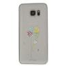 Луксозен твърд гръб X-FITTED Swarovski Diamond за Samsung Galaxy S7 Edge G935 - прозрачен със сребрист кант / Crystal Lucky Clover
