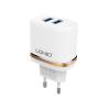 Универсално зарядно за кола AC100-240V / 2 USB Ports / DC5V-2.4A LDNIO DL-AC52 за Samsung , LG, HTC, Sony, Nokia, Huawei, ZTE, Apple, BlackBerry , Lenovo и други - бял