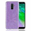 Силиконов калъф / гръб / TPU за Samsung Galaxy A6 Plus 2018  - лилав / брокат
