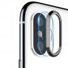 Стъклен протектор TOTU Design с рамка / 9H Magic Glass Real Tempered Glass Camera Lens TOTU Design / за камера на Apple iPhone X / iPhone XS - прозрачен / черна рамка