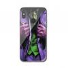 Луксозен стъклен твърд гръб за Samsung Galaxy A20e - Joker / Suit