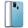 Силиконов калъф / гръб / TPU за Samsung Galaxy A21s - син / брокат