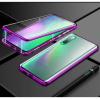 Магнитен калъф Bumper Case 360° FULL за Samsung Galaxy A50/A30s/A50s - прозрачен / лилава рамка