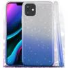 Силиконов калъф / гръб / TPU за Samsung Galaxy A51 - преливащ / сребристо и синьо / брокат