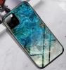 Луксозен стъклен твърд гръб за Samsung Galaxy A51 - син