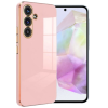 Луксозен гръб / кейс / Protect case за Samsung Galaxy A56 5G - розов / златист кант