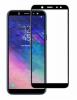 3D full cover Tempered glass Full Glue screen protector Samsung Galaxy A6 Plus 2018 / Извит стъклен скрийн протектор с лепило от вътрешната страна за Samsung Galaxy A6 Plus 2018 - черен