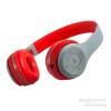 Стерео слушалки / Wireless Headset TM-019S - сиви с червено