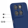 Силиконов калъф / кейс за Motorola Мото G87 - тъмносин гръб със защита за камерата
