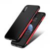 Оригинален гръб Baseus Bumper Case за Apple iPhone X - черен с червен кант