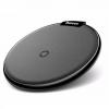 Оригинално универсално зарядно за безжично захранване BASEUS iX Leather 220V / Fast Wireless Charger Qi Standard - черно