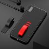 Луксозен гръб Baseus Little Tail Finger Grip Ring Holder за Apple iPhone X / iPhone XS - черен с червено