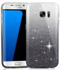 Луксозен силиконов гръб за Samsung Galaxy S8 G950 - сребристо и черно / брокат