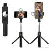 Безжичен блутут селфи стик K10-S, Трипод, Монопод, Огледало, LED светлина, Bluetooth remote
