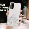 Силиконов калъф / гръб / TPU Brillant Clear Case за Samsung Galaxy A02s - прозрачен / сребрист брокат