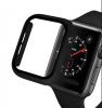 Луксозен кейс 2in1 3D 360° Full Cover Tempered glass за Apple Watch Series 42mm - черен