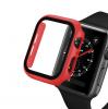 Луксозен кейс 2in1 3D 360° Full Cover Tempered glass за Apple Watch Series 44mm - червен