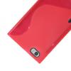 Силиконов гръб ТПУ S-Line за LG F100L Optimus Vu - червен