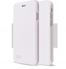 Луксозен кожен калъф Flip тефтер със стойка OPEN за Apple iPhone 7 Plus / iPhone 8 Plus  - бял / гланц