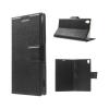 Кожен калъф Flip тефтер със стойка за Sony Xperia Z3 - черен