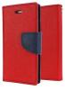 Кожен калъф Flip тефтер Mercury GOOSPERY Fancy Diary със стойка за Lenovo A7000 - червено и тъмно синьо
