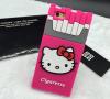 Силиконов калъф / гръб / TPU 3D Hello Kitty Series за Apple iPhone 5 / iPhone 5S - Cigarette / розов
