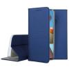 Кожен калъф Magnet Case със стойка за Samsung Galaxy A21s - син