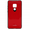 Луксозен стъклен твърд гръб за Huawei Mate 20 - червен
