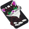 Силиконов калъф / гръб / TPU 3D за Samsung Galaxy J3 2016 J320 - Cat / черен