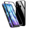 Магнитен калъф Bumper Case 360° FULL за Samsung Galaxy A40 - прозрачен / черна рамка